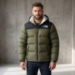 TNF 700 Series Premium Insulated Jacket. ( COLOUR - WHITE + OLIVE ) - Image 3