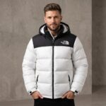 TNF 700 Series Premium Insulated Jacket. ( COLOUR - WHITE + OLIVE ) - Image 2