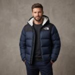 TNF 700 Series Premium Insulated Jacket. ( COLOUR - MERUN + NEVY ) - Image 2