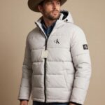 C K WINTER PADING JACKET . ( COLOUR - SILVER )