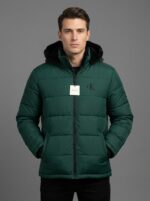 C K WINTER PADING JACKET . ( COLOUR - BOTTLE GREEN )