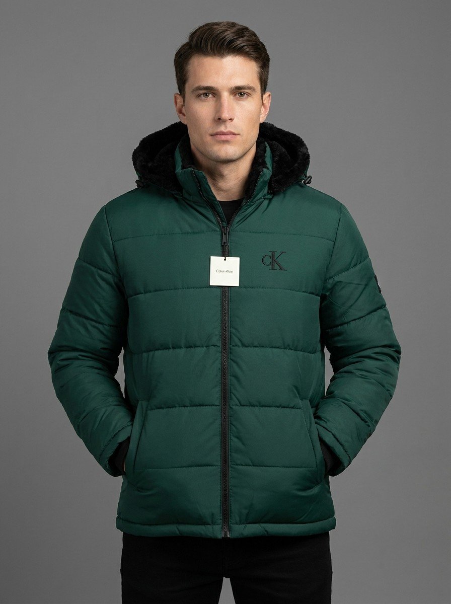 2026/10/1000050786.jpg C K WINTER PADING JACKET . ( COLOUR - BOTTLE GREEN ) - Image 1